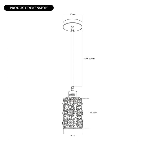 Crystal pendant light - pendant, french