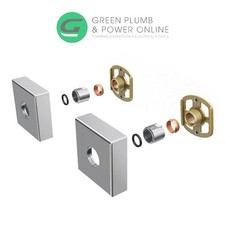 Fast Fix Easy Fit Bar Valve Shower Fixing Kit Square Shrouds Chrome