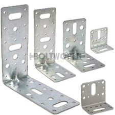 STANDARD & REINFORCED GALVANISED ANGLE BRACKET HEAVY DUTY DECKING JOISTS, TIMBER