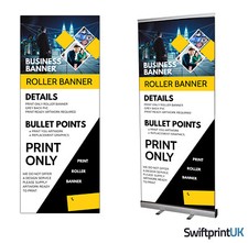 Roller Banner PRINT ONLY  Your Artwork - Pop/Roll/Pull up Display Exhibition