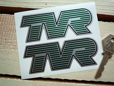 TVR Car STICKERS 4" Pair Race Racing Helmet ME Taimar Tuscan Griffith Cerbera 