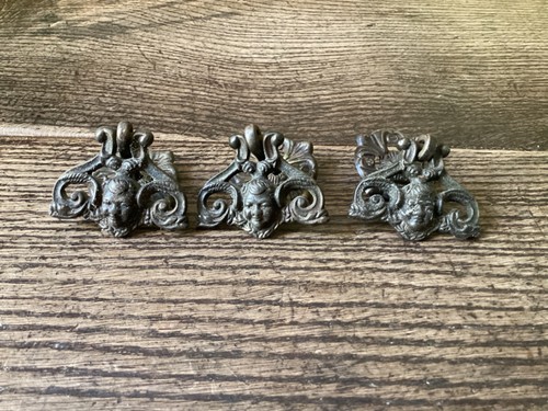 Antique gothic cherub brass - cherub,