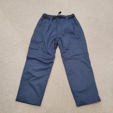 Pegasus Lined Trousers Mens Size 32 - 34 W 27 L Blue Elastic Waist Winter Rain