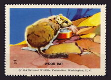 National Wildlife Federation Stamp - 1954 MNH - Wood Rat
