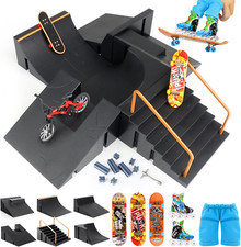 CS COSDDI Mini Finger Skateboards Ramp Accessories Set, 6-In-1 Fingerboard Toy