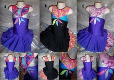 Dance Costume Leotard Cheer Twirling Tap Jazz Skating Dress Razzledazzle Uk Made
