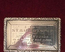 Solid Silver Snuff Box 1853