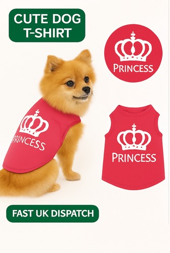 Pink princess dog vest - dog, xs/s