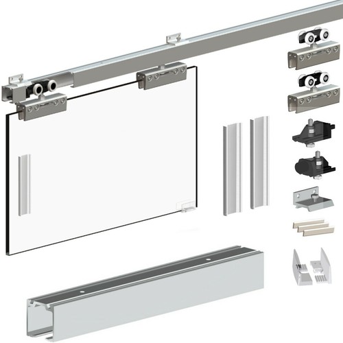 Glass sliding door track gear - glass,
