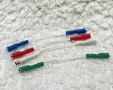 Set 4 silver WIRES headshell cartridge WIRING turntable - cavetti testina