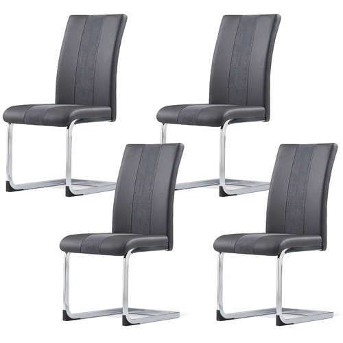 Modern dining chairs 4pcs - modern, pu