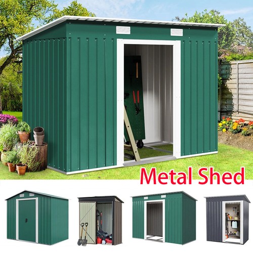 Metal garden shed 6x4ft 6x8ft - metal,