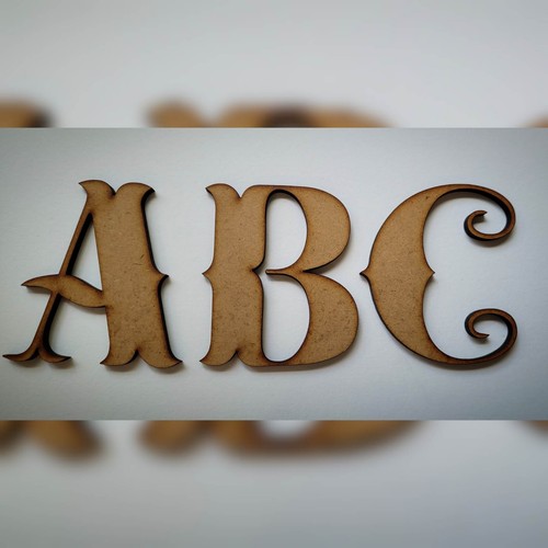 Wooden letters large mdf - wooden,