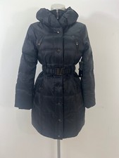 Ladies Ex C&A Black Winter Down Feathered Padded Coat Size 8 - 20