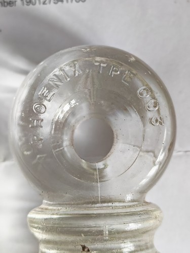 Insulator glass ribbed inch - glass, 7