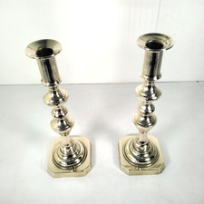 Pair Of Brass Candlesticks 25cm Solid Brass Elegant Design Candle Sticks