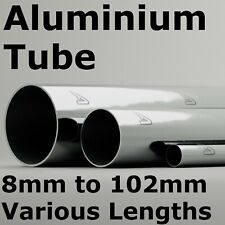 Aluminium Round Tube Pipe Many Sizes Lengths Aluminum Alloy 1, 2, 3 Foot 1 Metre