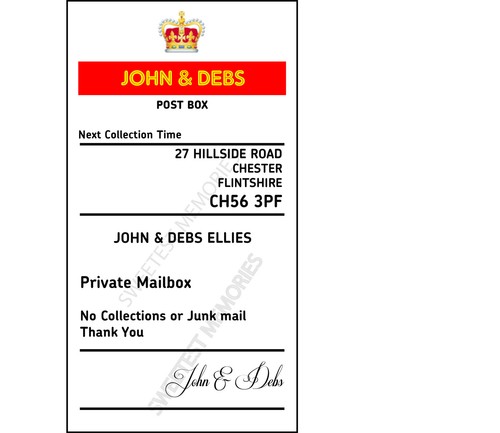 Post box sign for your - sign, house