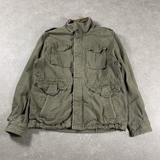 Fat Face Jacket Mens Large Green Field Chore Khaki Utility Military M65 Army