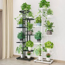 7 Tier 8 Pots Metal Plant Shelf Rack Display Stand Multiple Flower Pot Holder UK