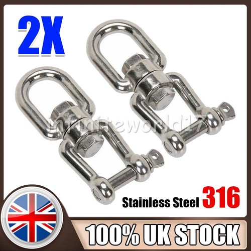 8mm stainless steel boat - 2x, m8