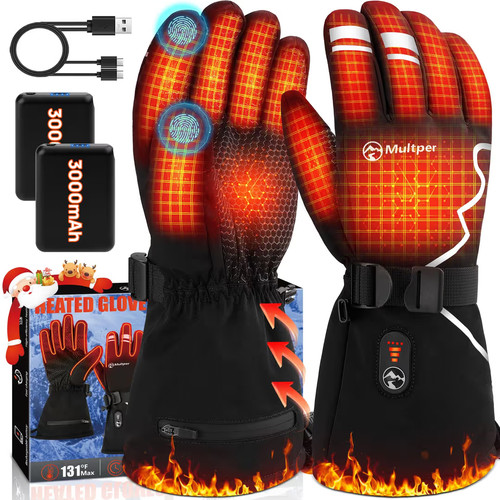 Multper black heated - multper, gloves