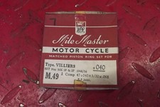 VILLIERS MK1F 2F +.040 OVERSIZE PISTON RINGS 1948-56 REF7