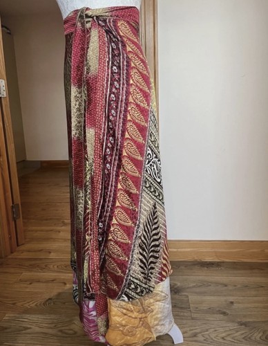 Long multi silk skirt maxi - skirt,