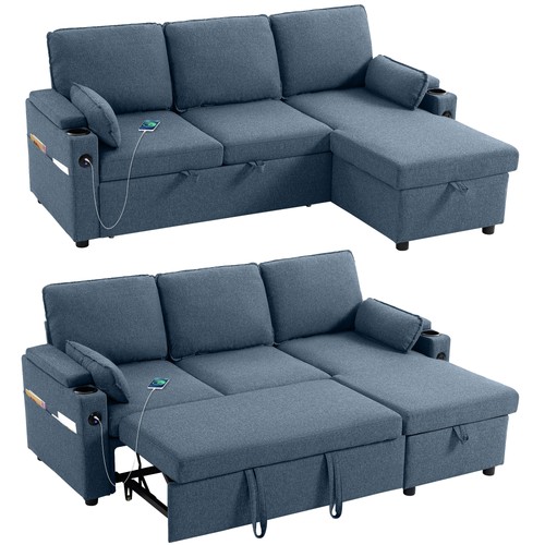 Homcom corner sofa bed - sofa, bed,