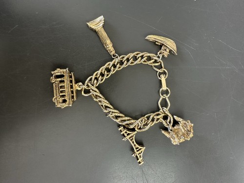 Vtg san francisco gold charm - san,
