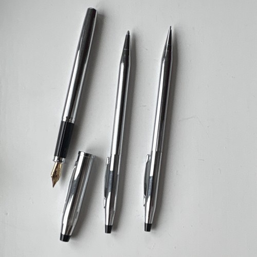 Cross chrome vintage pen - chrome, set