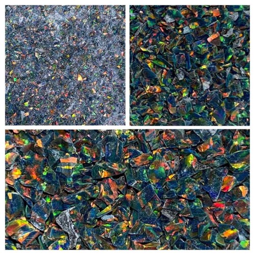 Crushed opal black flame - black, flame/
