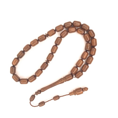 Buckthorn wood worry beads - wood,