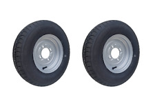 2 x 145 80 R10 TRAILER WHEELS AND TYRES, 115MM PCD, 85MM CENTRE, DAXARA ERDE