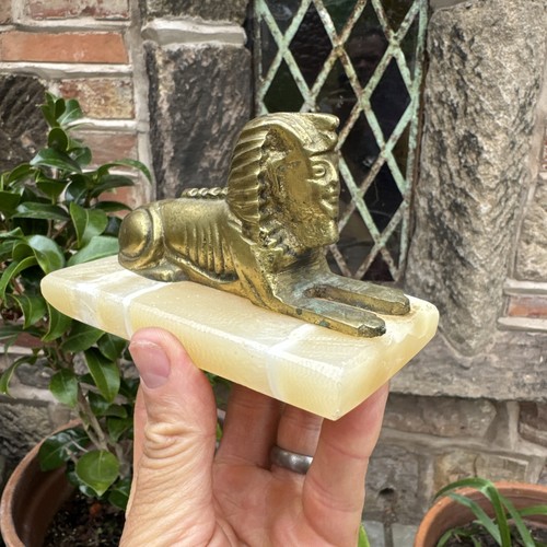 Vintage egyptian sphinx statue - vintage,