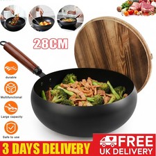 Uncoated Cast Iron Pot Wok