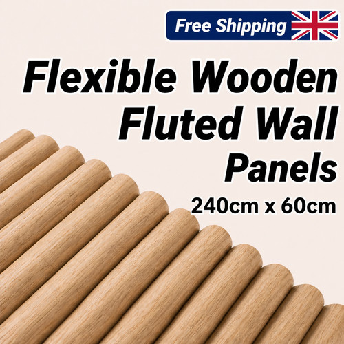 Fluted wooden premium wall - wooden,