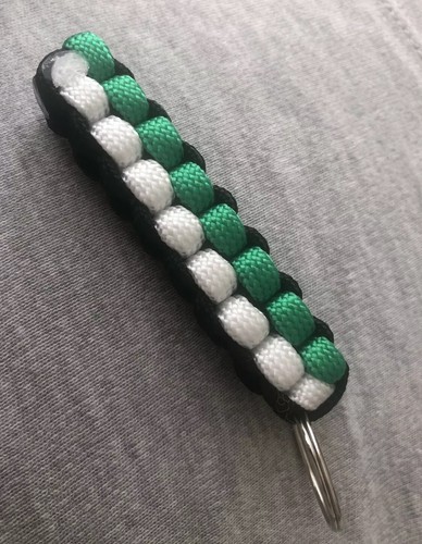 Custom paracord keyring black - paracord,