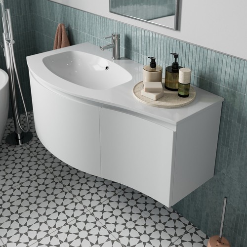1000mm wall hung curved - wall,