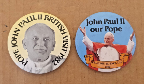 Pair pope john paul - of,