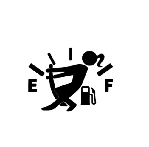 Empty sticker decal van - empty,