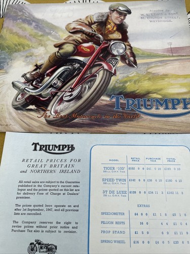 Scarce triumph motorcycles - triumph,