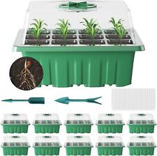 1/10 Pack Holes Seed Starter Trays Grow Trays Plant Germination Box Lid Mini