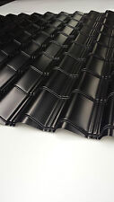 Tile Effect Roofing Sheets, Black,Plastic Coated, 0.7mm, **WE MANUFACTURE**