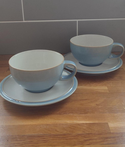 Pair denby blue jetty cup - pair,