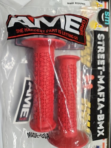 Ame rounds bmx bike grips - rounds, red