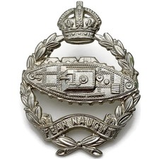 WW2 Royal Tank Regiment Cap Badge - Original WWII British Army Tankers Badge