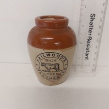 Hailwood's Manchester Cow Pictorial Cream Pot Crock Printed Stoneware Pot