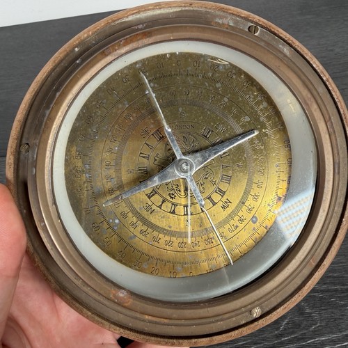 Vintage maritime brass compass - vintage,