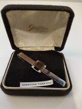 Vintage Stratton Tigers Eye Tie Tack Gift Boxed
